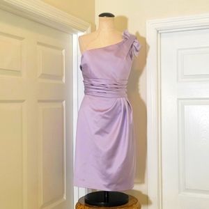 Davids Bridal Lavender purple one-shoulder dress size 10